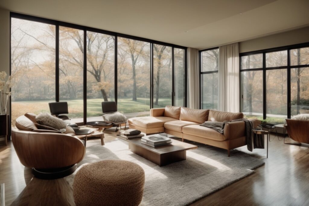 Long Island home with opaque privacy window film